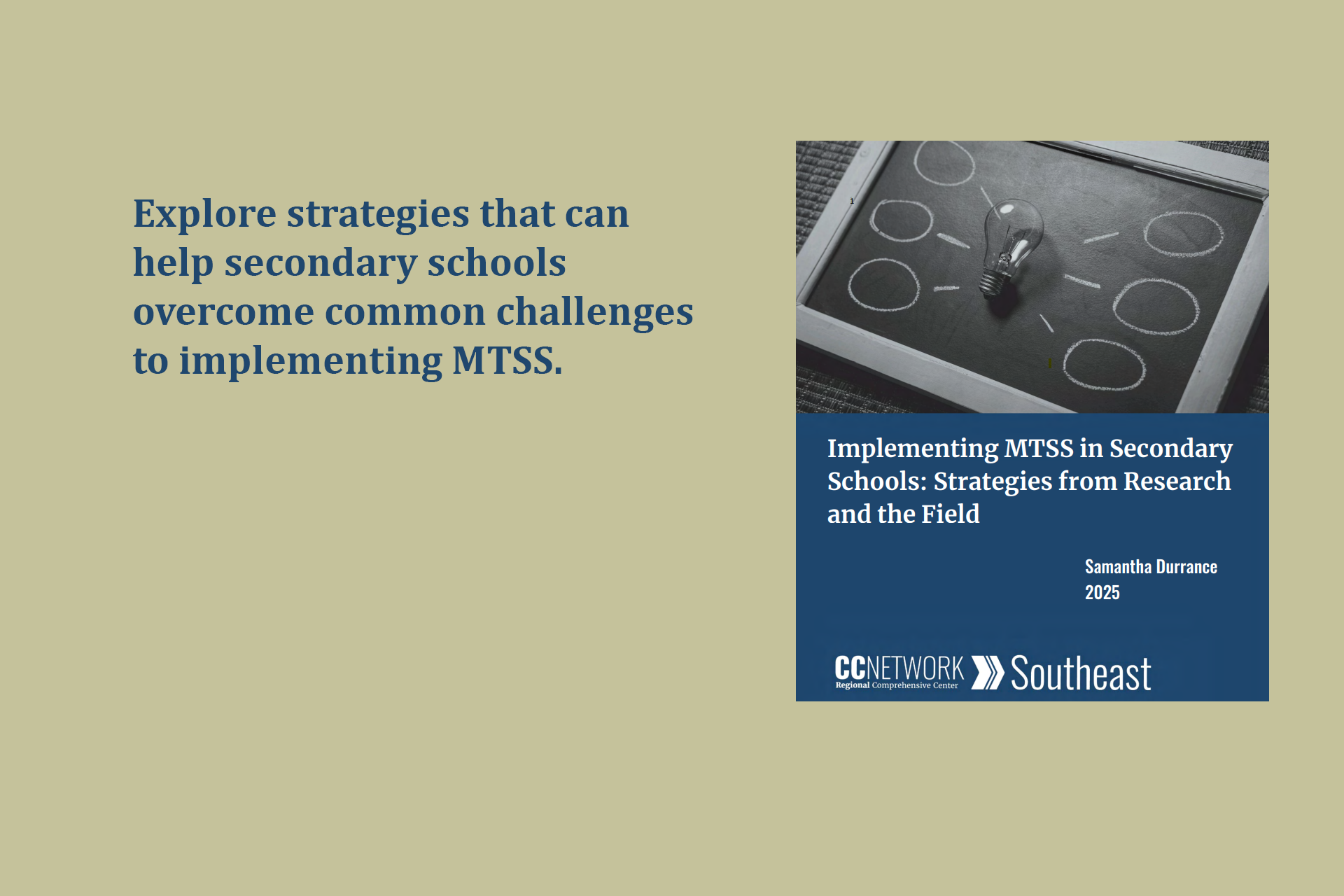 MTSS ins Secondary Schools publication cover