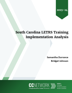 SC LETRS 23-24 Training Implementation Analysis report cover